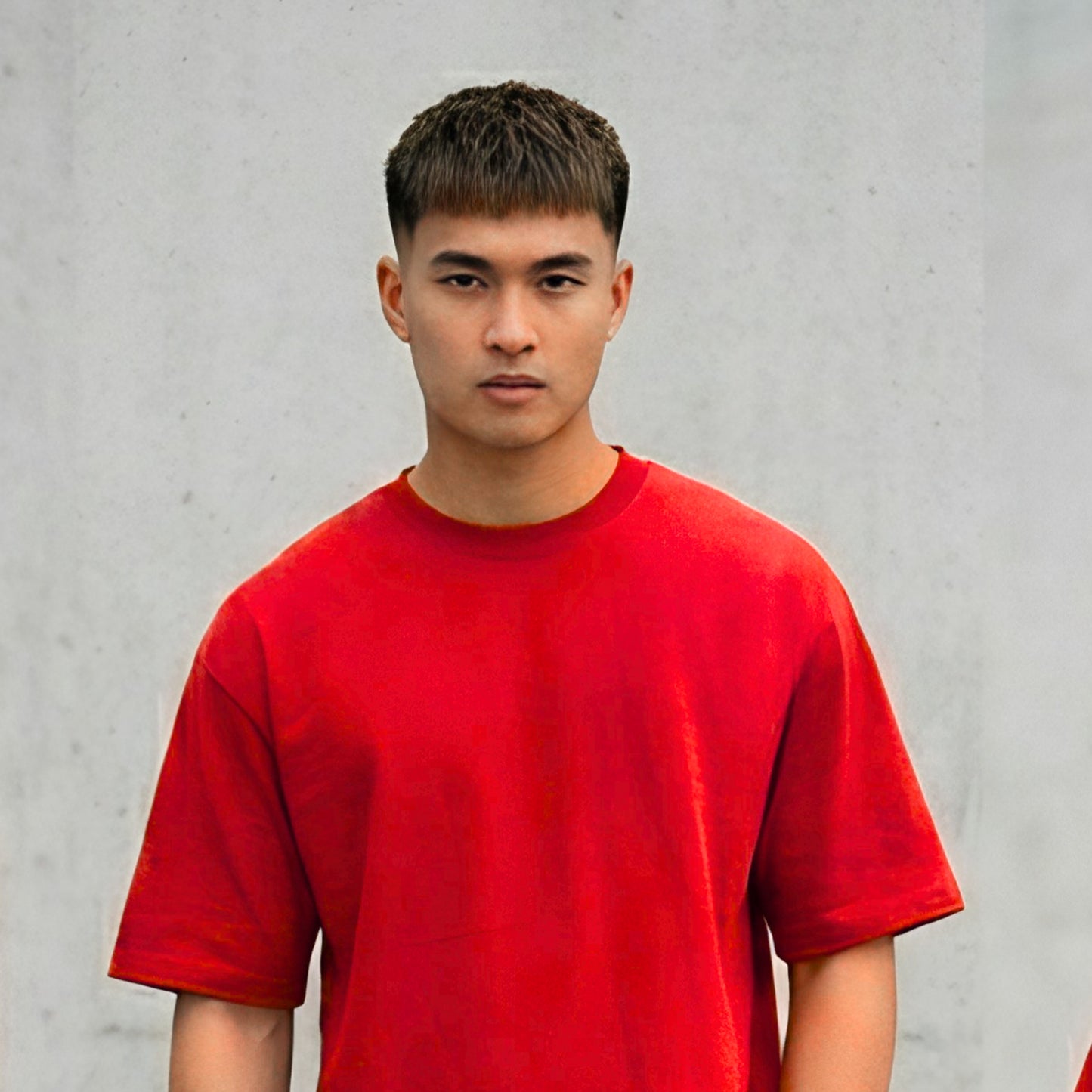 Cotton Boxy Fit T-Shirt - Steel Blue