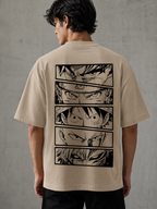 Manga Focus Oversized T-Shirt – Beige
