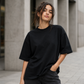 Cotton  Boxy Fit T-Shirt-Maroon Color