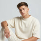 Cotton Boxy Fit T-Shirt - Beige