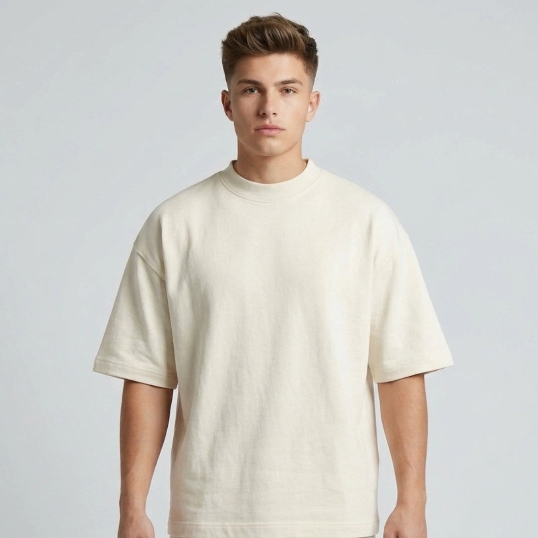 Cotton Boxy Fit T-Shirt - Mustard Yellow