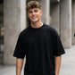 Cotton  Boxy Fit T-Shirt -Black