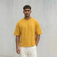 Cotton  Boxy Fit T-Shirt - Steel Blue
