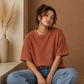 Waffle Boxy Fit Tee Under ₹699 | White Color