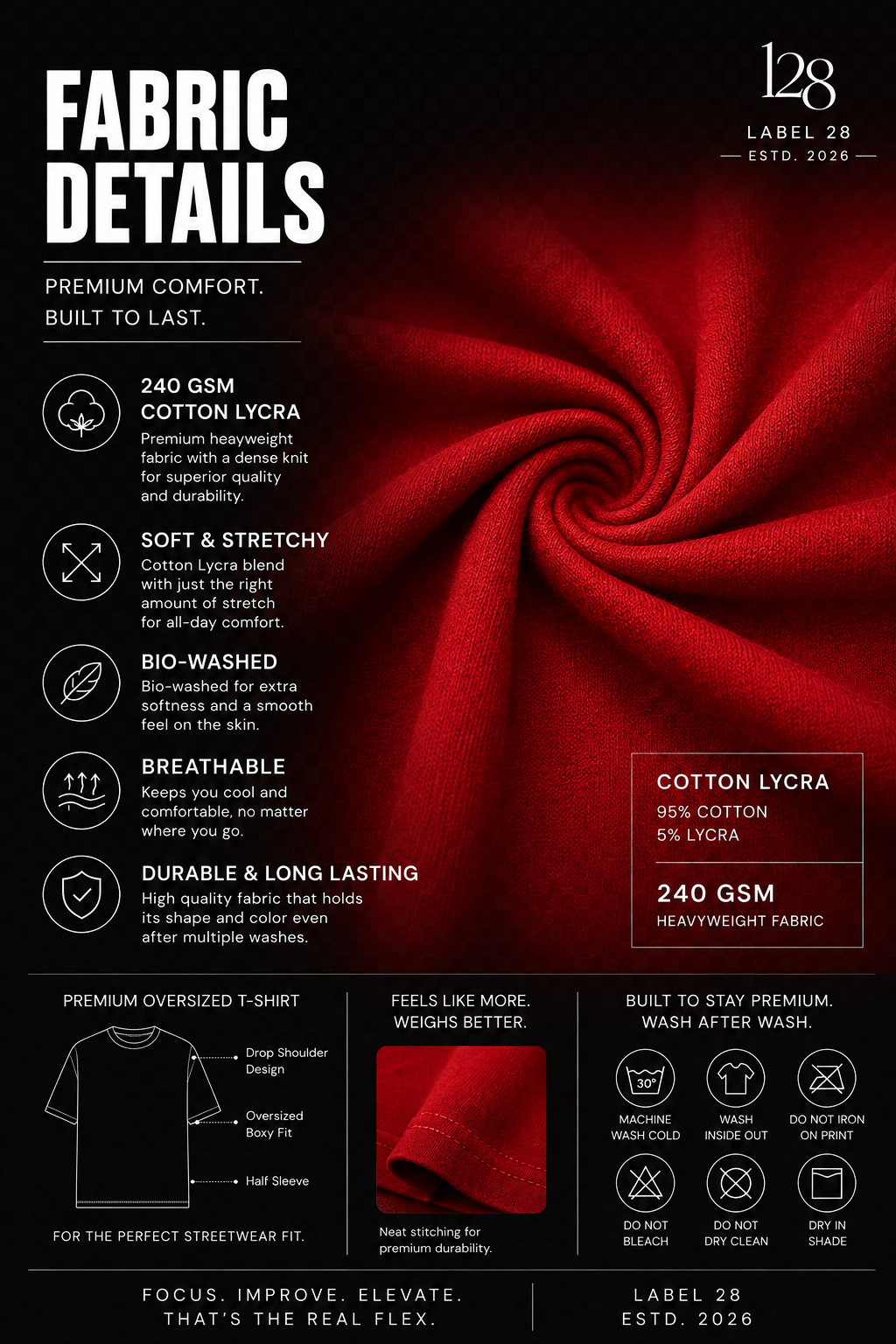 READ. IGNORED. UPGRADED. | Premium Oversized Red T-Shirt | Label 28
