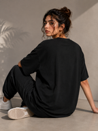 METAMORPH Women's Oversized Graphic T-Shirt | Premium 220 GSM Cotton | Label 28