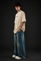 Limitless Oversized Boxy Fit T-Shirt – Beige