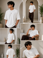 Waffle Boxy Fit Tee Under ₹699 | White