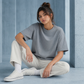 Cotton  Boxy Fit T-Shirt-Maroon Color