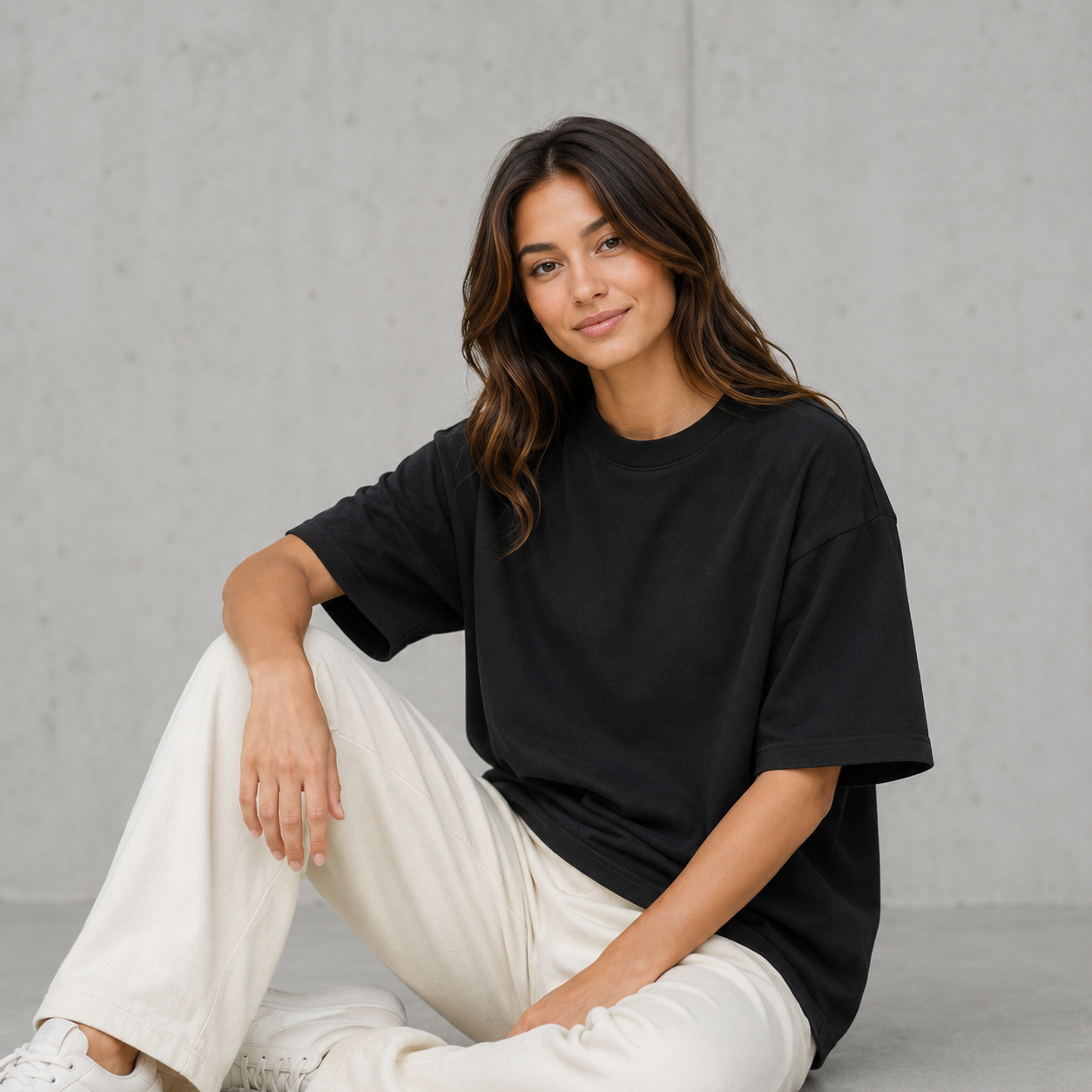 Cotton Boxy Fit T-Shirt - Red Color