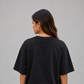 Cotton  Boxy Fit T-Shirt -Black Color