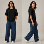 Waffle Boxy Fit Tee Under ₹699 | Black Color
