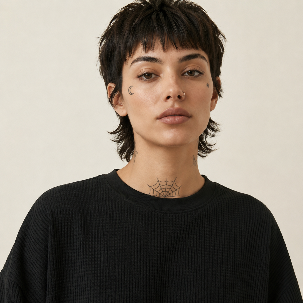 Waffle Boxy Fit Tee Under ₹699 | Black Color