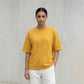 Cotton Boxy Fit T-Shirt - Mustard Yellow Color