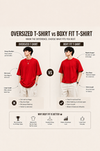 Cotton Boxy Fit T-Shirt - Red