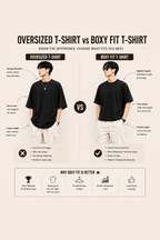Cotton  Boxy Fit T-Shirt -Black