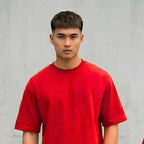 Cotton Boxy Fit T-Shirt - Red