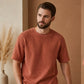 Waffle Boxy Fit Tee Under ₹699 | Cinnamon Brown