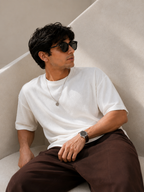 Waffle Boxy Fit Tee Under ₹699 | White